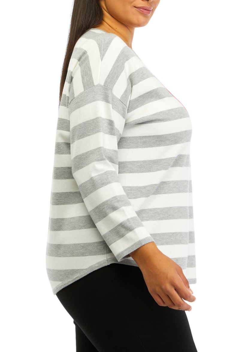 Plus Size Drop Shoulder Sweater