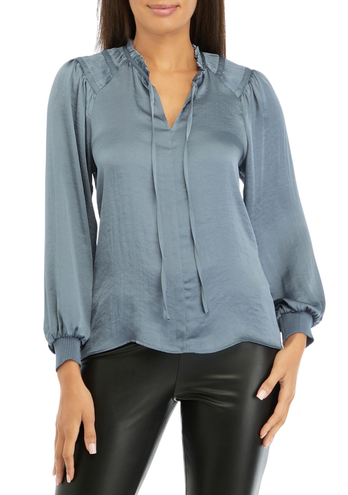Womens Long Sleeve Smock Shoulder Airflow Blouse