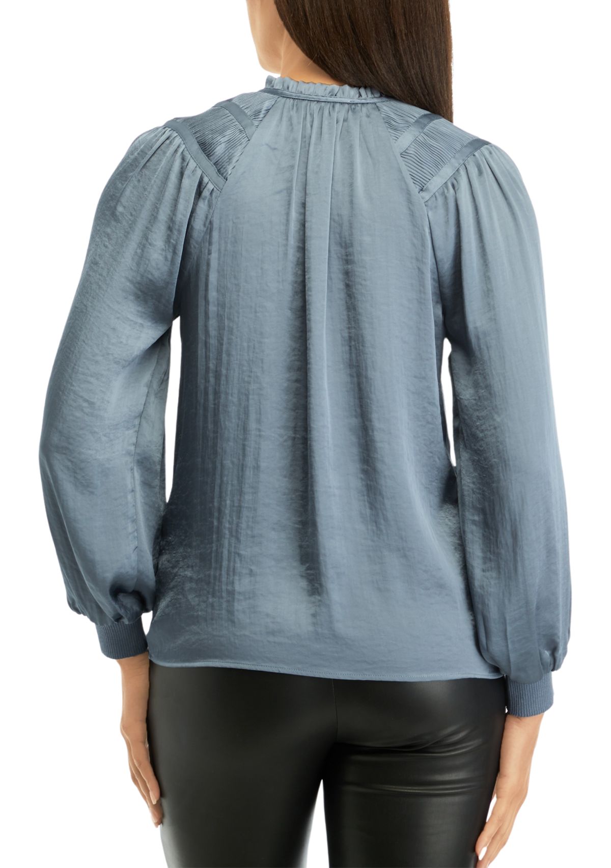 Womens Long Sleeve Smock Shoulder Airflow Blouse