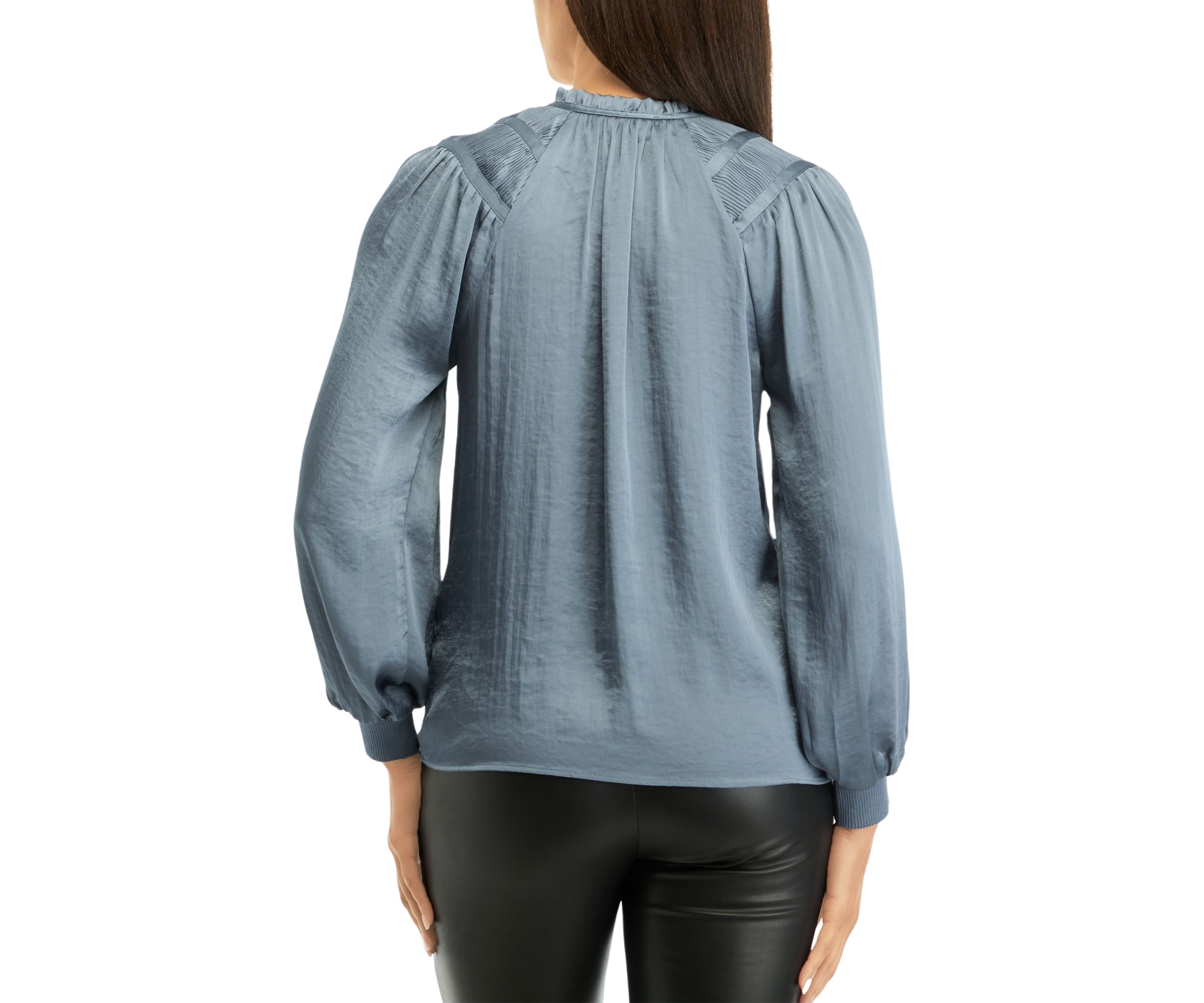 Womens Long Sleeve Smock Shoulder Airflow Blouse