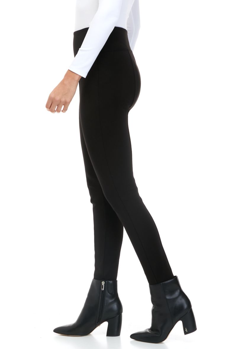 Womens Ponte High Rise Front Seam Leggings