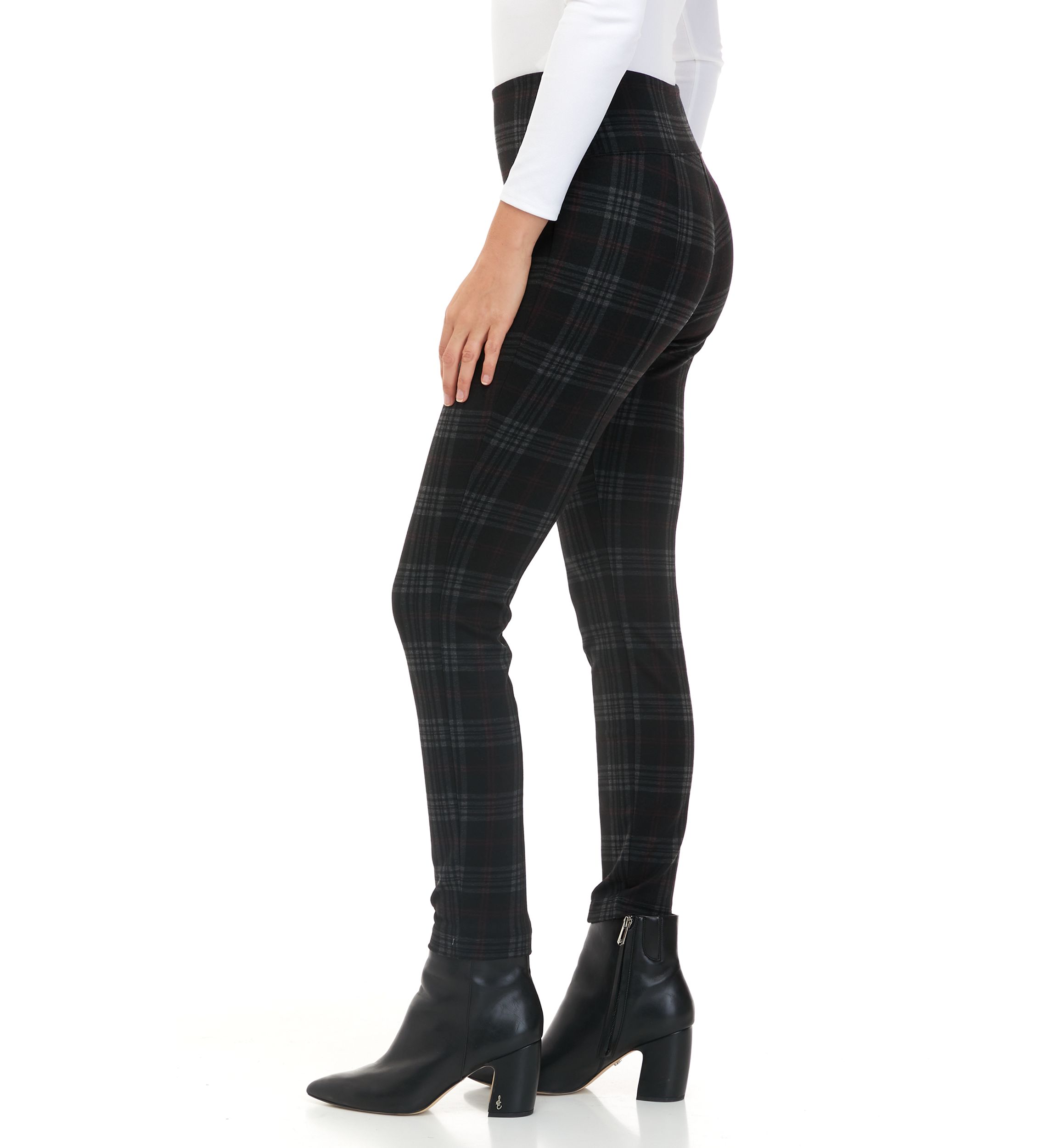 Womens Ponte High Rise Front Seam Leggings