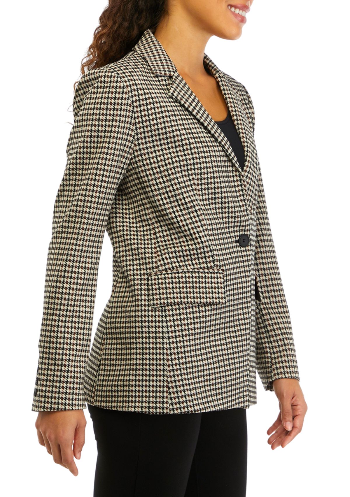 Petite Plaid Blazer 