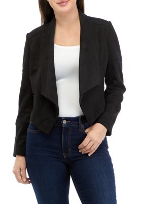 Women's Shawl Collar Vegan Suede Jacket