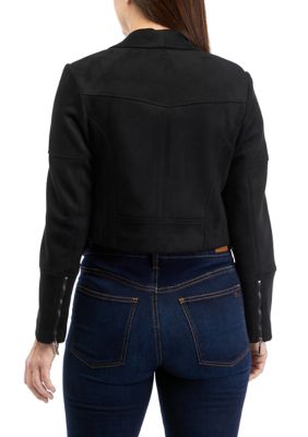 Women's Shawl Collar Vegan Suede Jacket