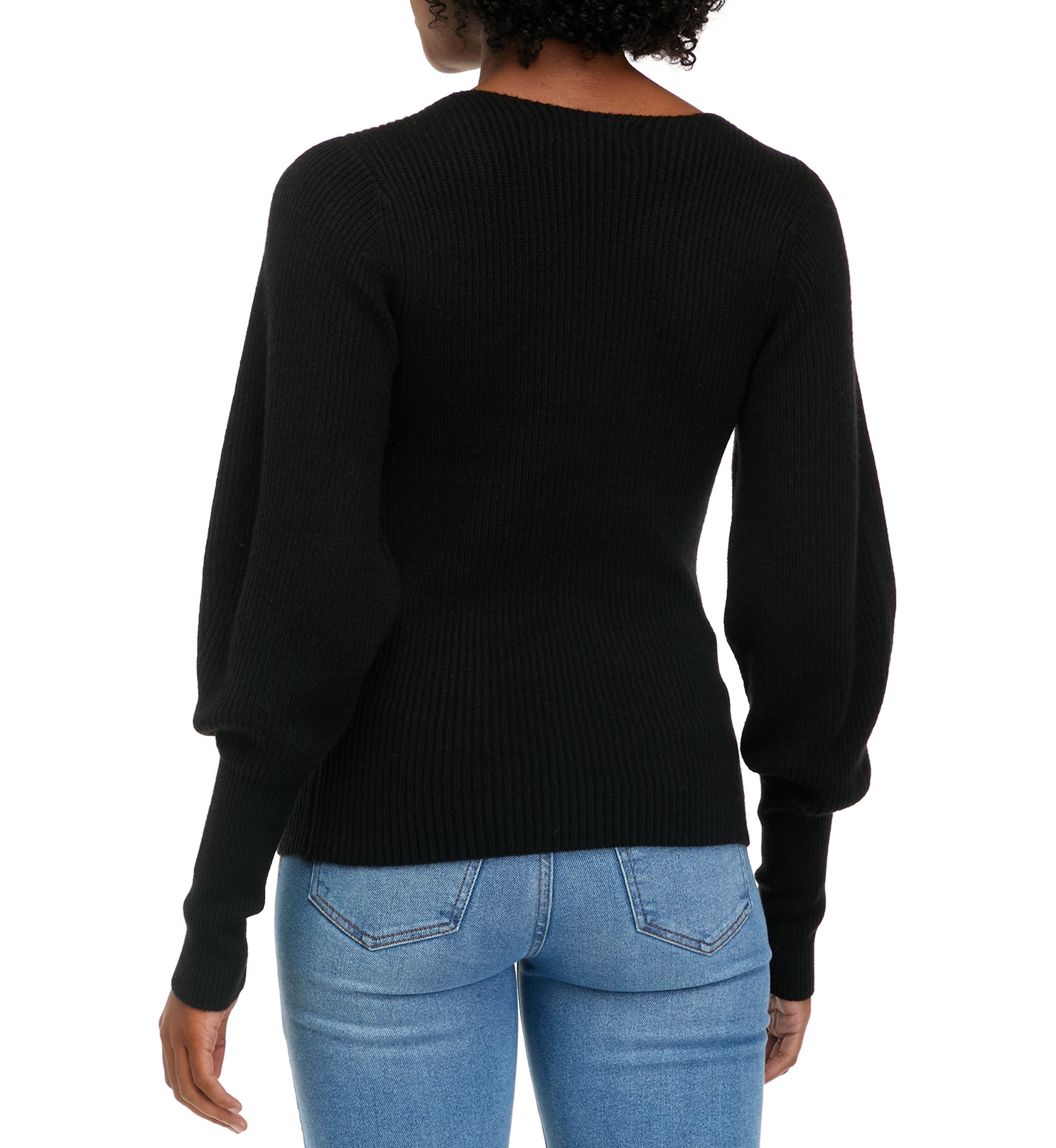 Womens Split Neck Pullover Sweater