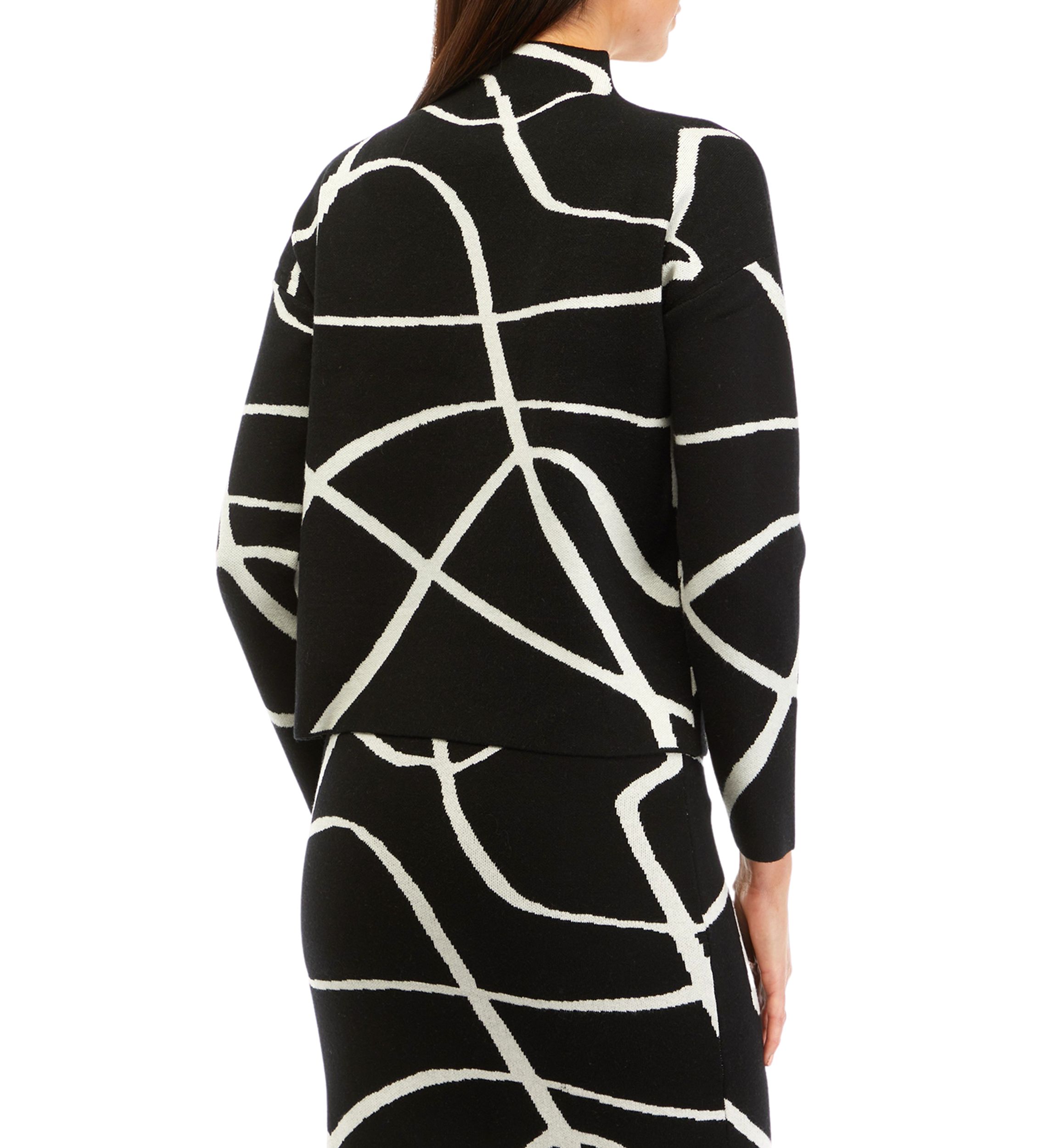 Womens Scroll Printed Sweater