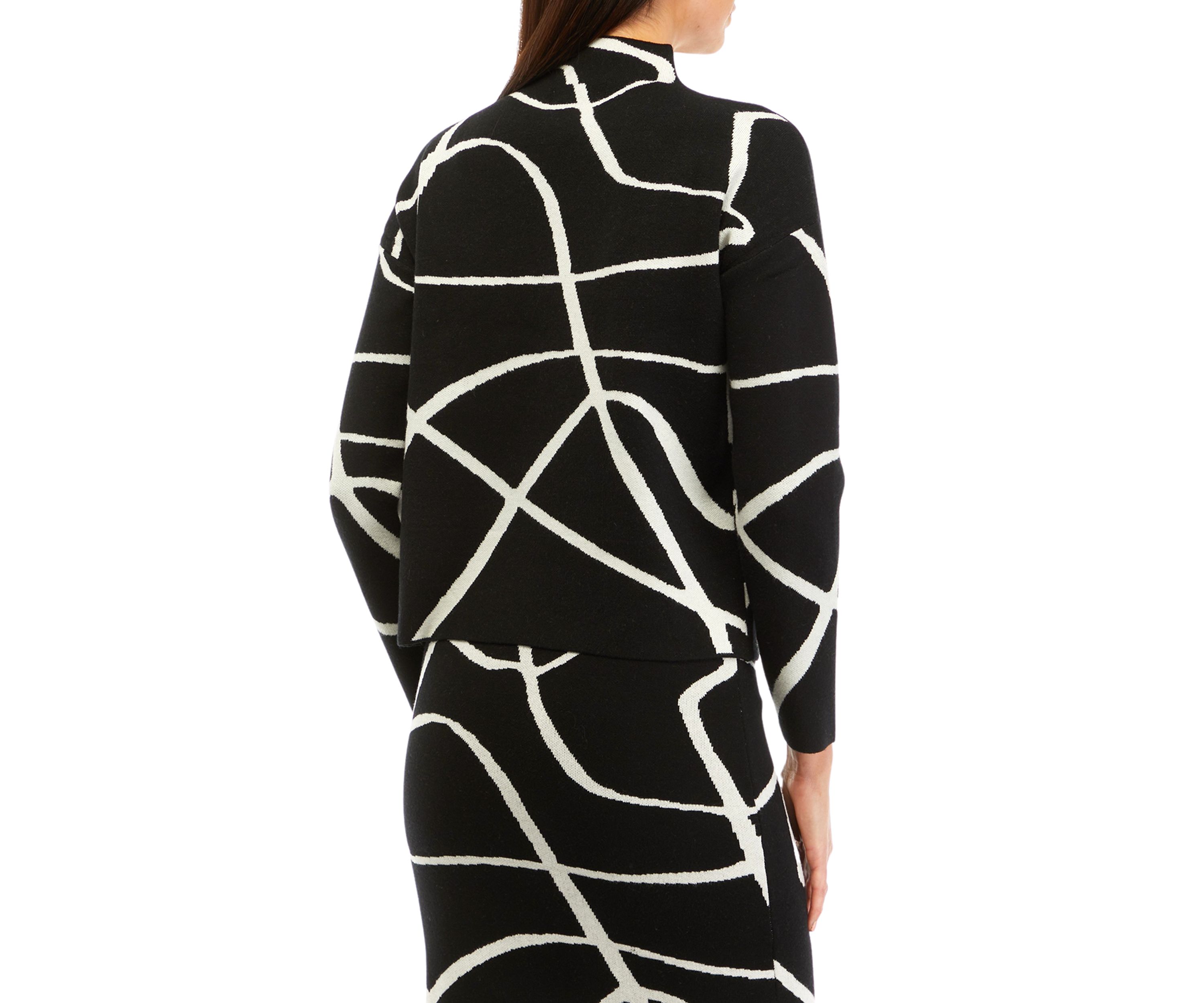 Womens Scroll Printed Sweater