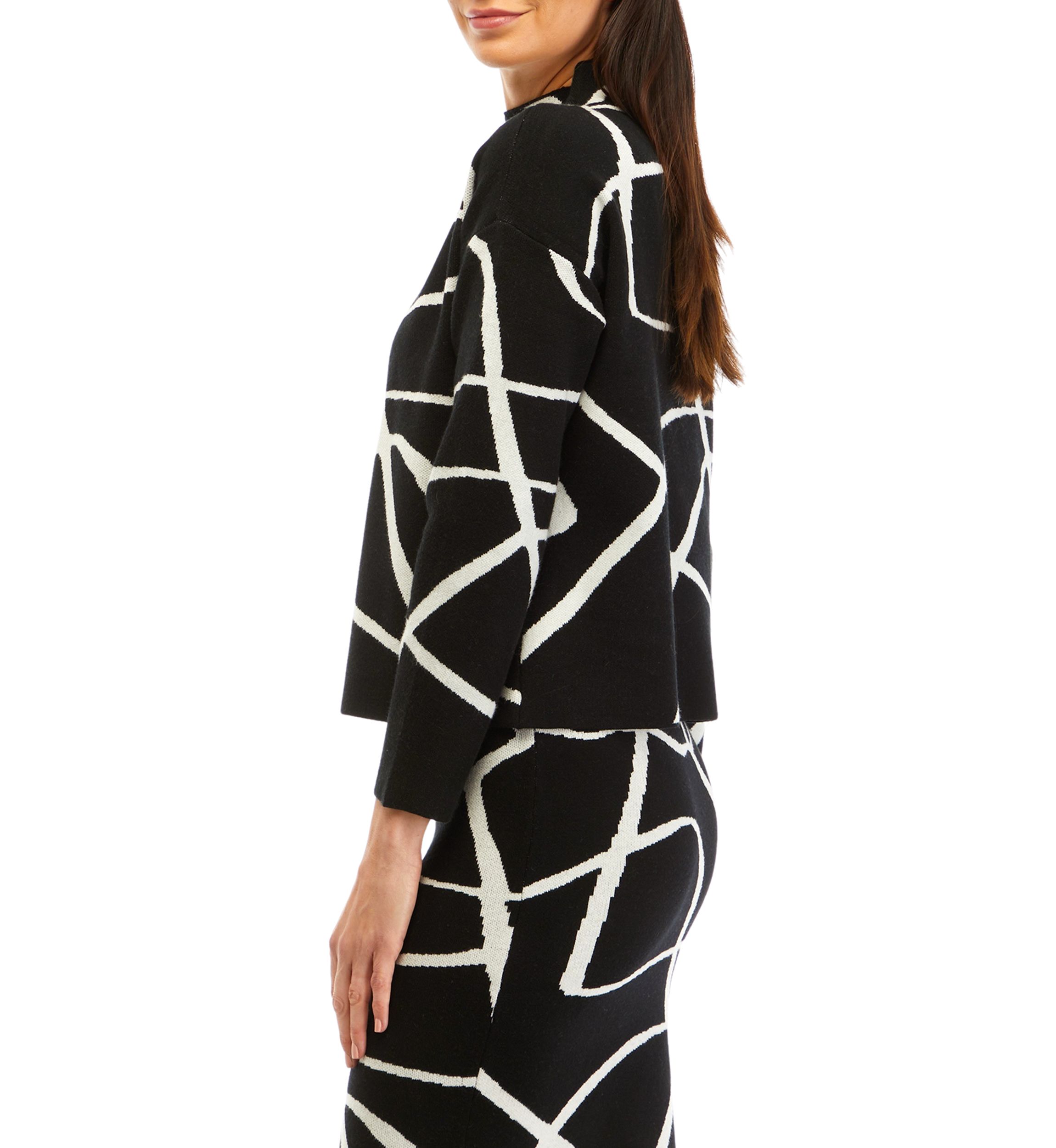 Womens Scroll Printed Sweater
