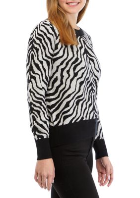 Women's Printed Crew Neck Sweater