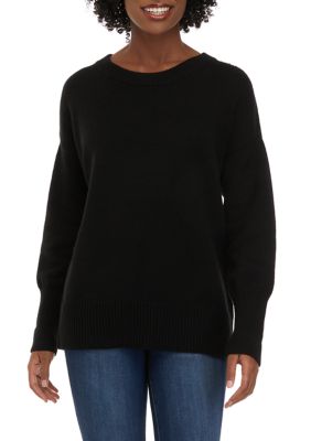 Women's Crew Neck Drop Shoulder Sweater