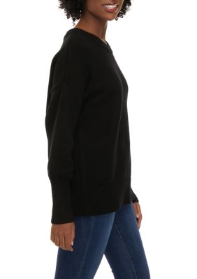 Women's Crew Neck Drop Shoulder Sweater