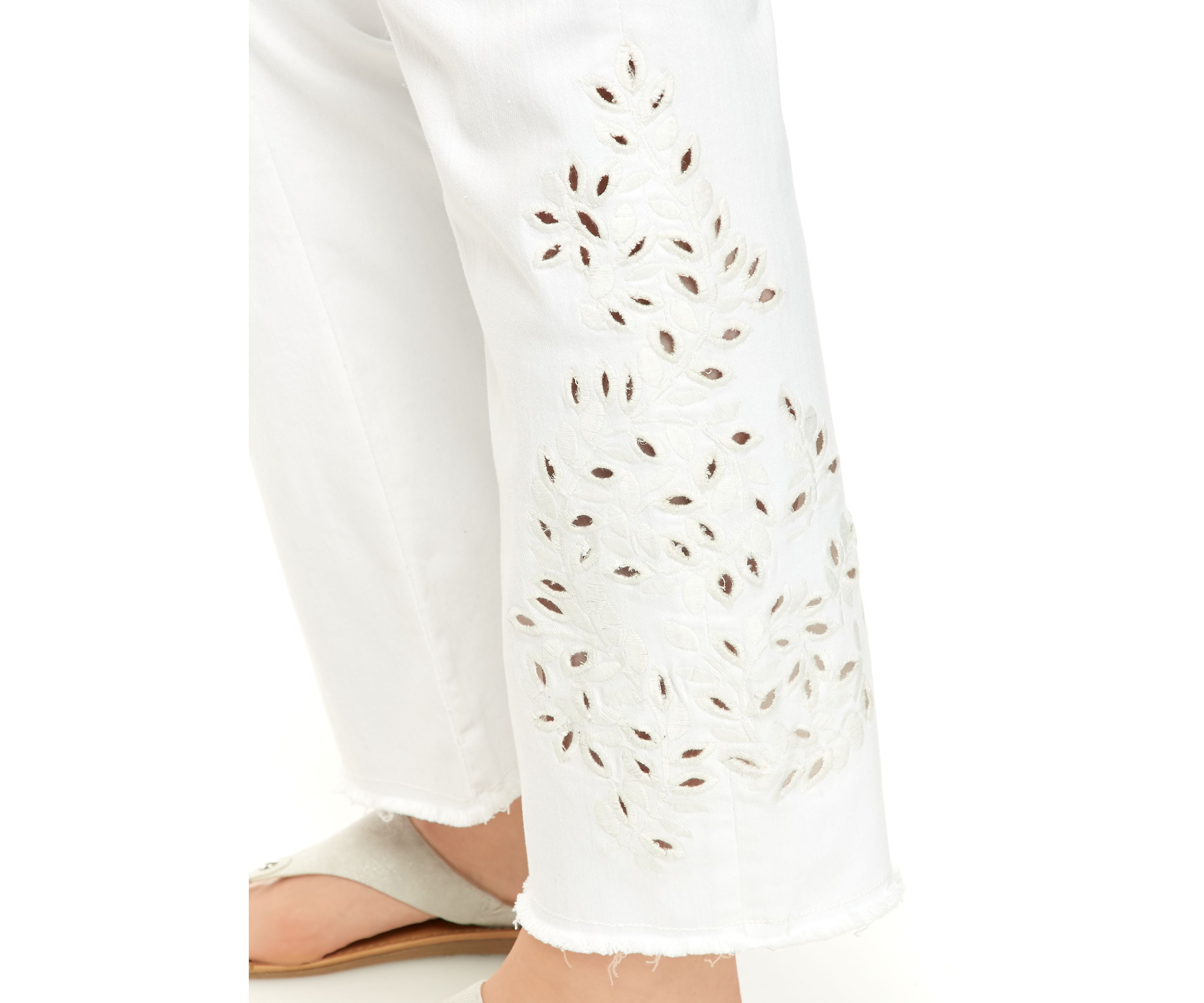 Plus Size Crochet Hem Pants 