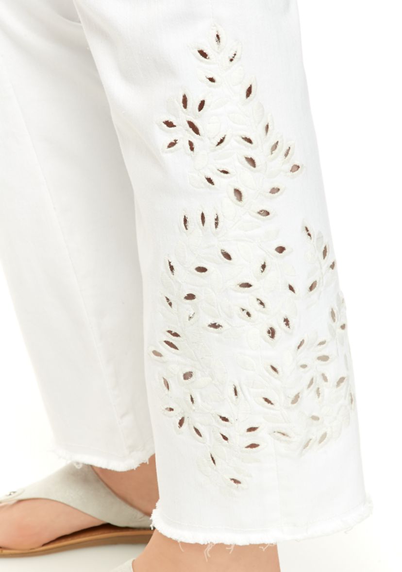 Plus Size Crochet Hem Pants 