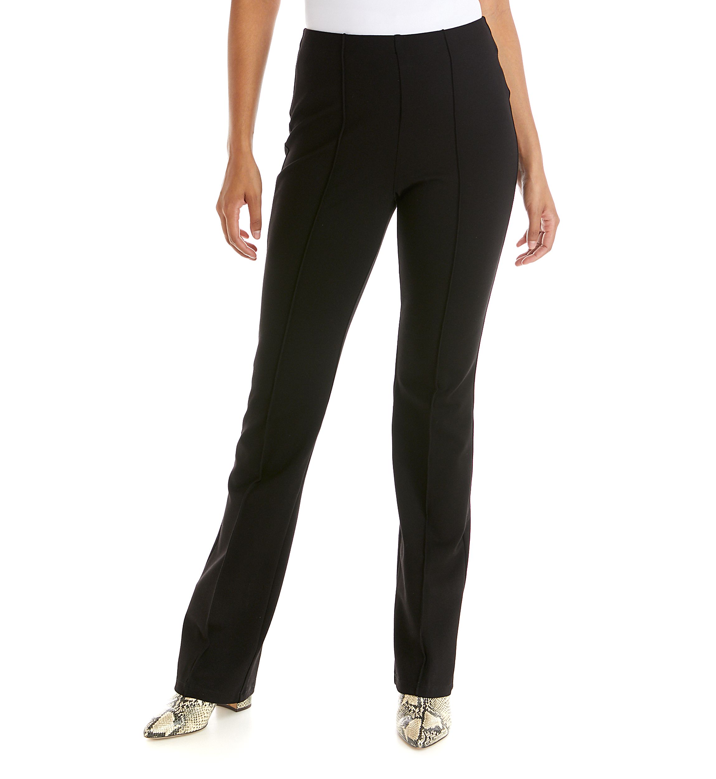 Womens Black Pull On Flare Pants