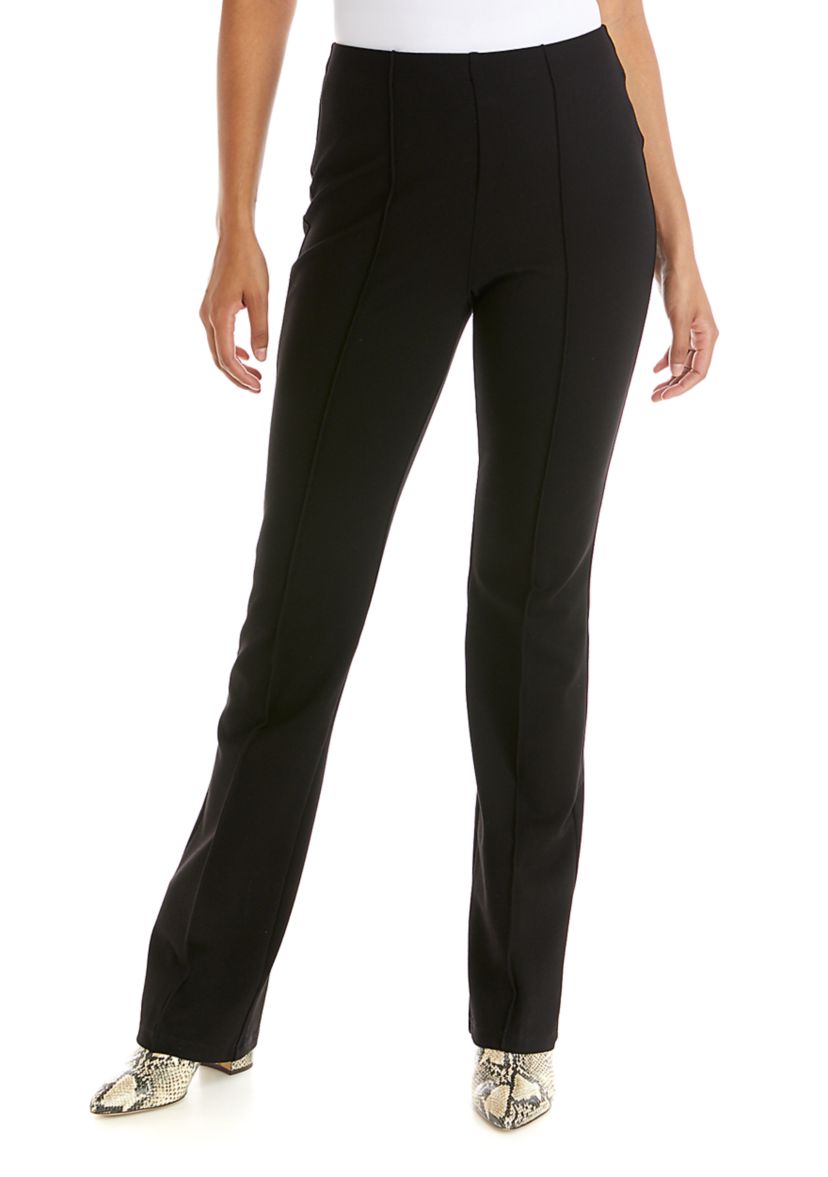 Womens Black Pull On Flare Pants
