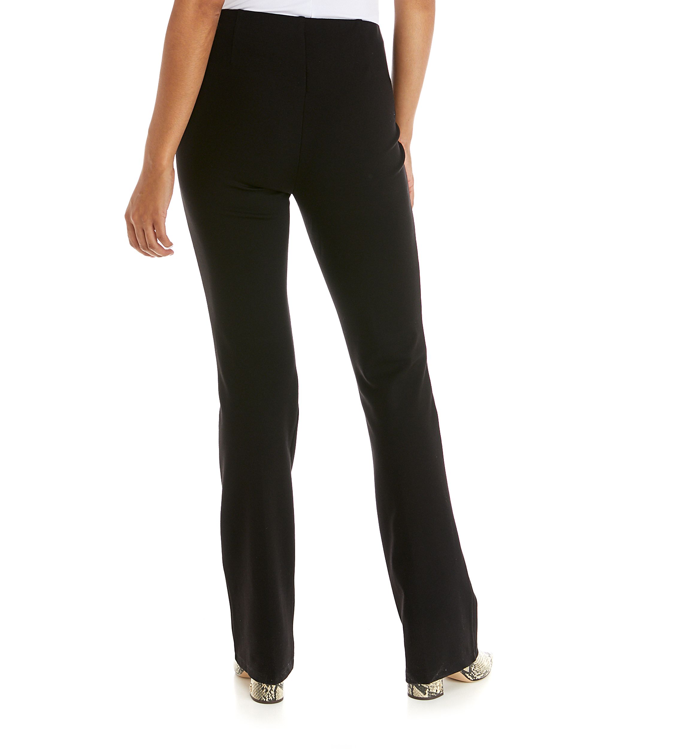 Womens Black Pull On Flare Pants