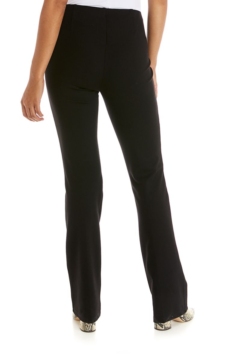Womens Black Pull On Flare Pants