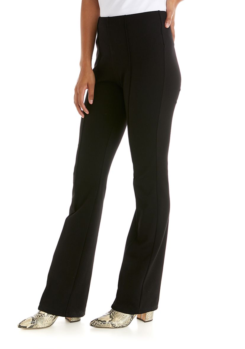 Womens Black Pull On Flare Pants