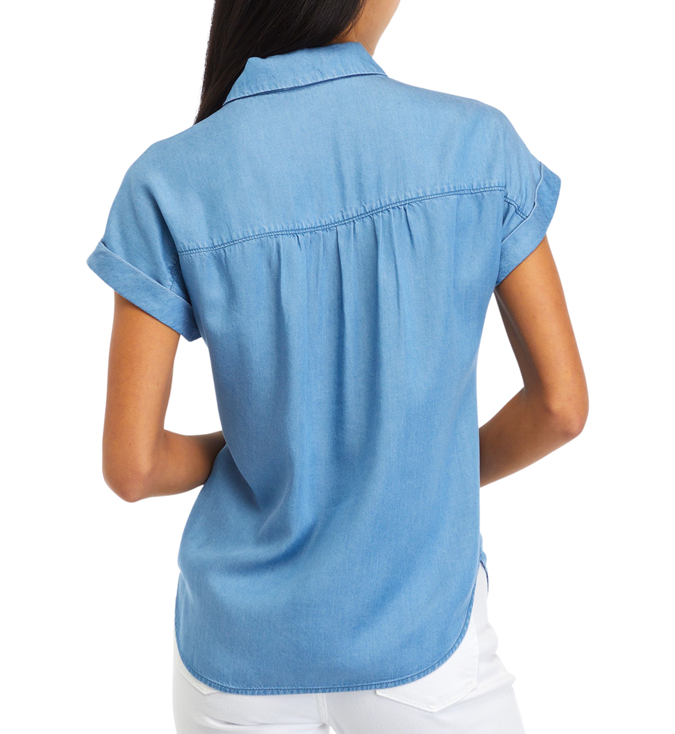 Petite Pullover Blouse with Buttons 