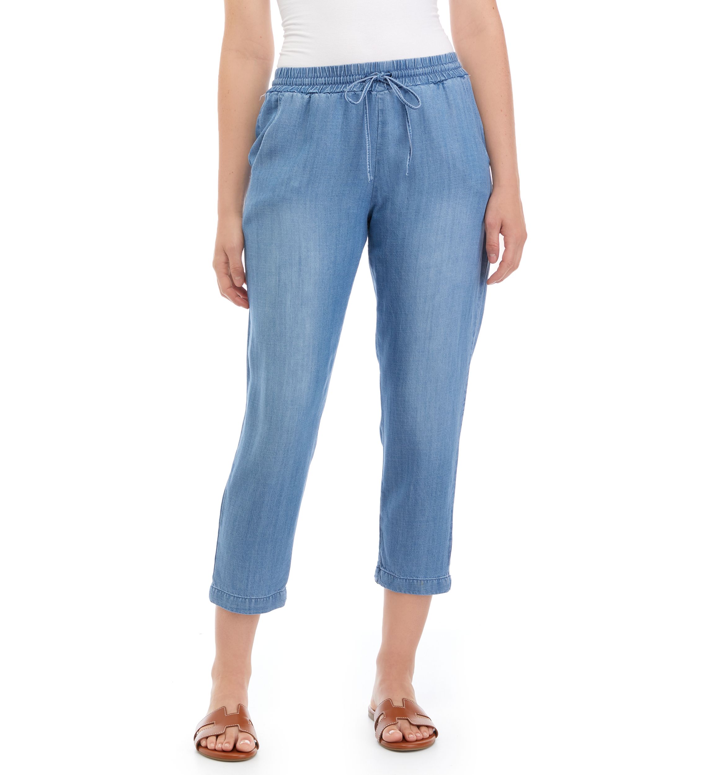 Womens Pull On Cropped Pants