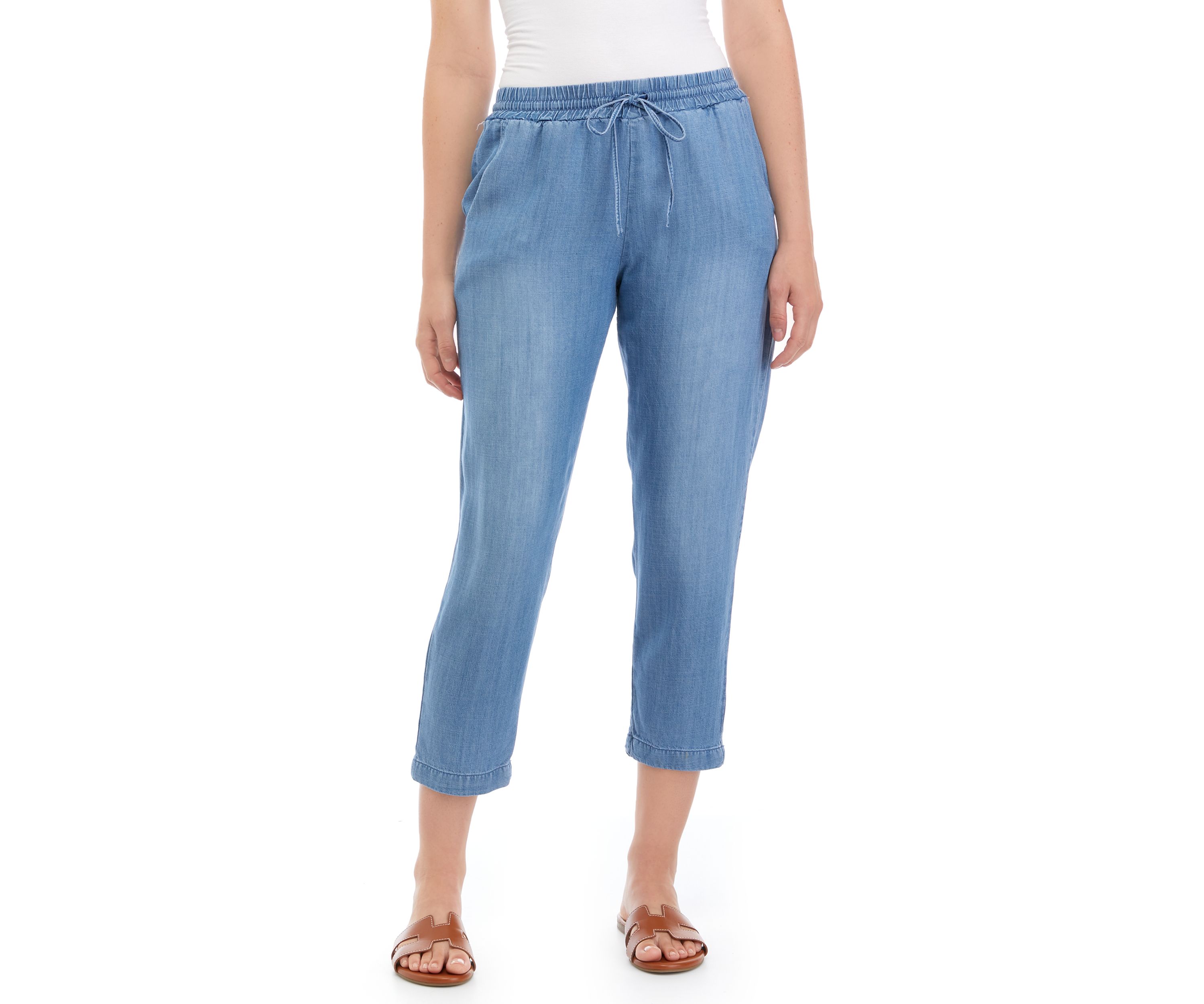 Womens Pull On Cropped Pants