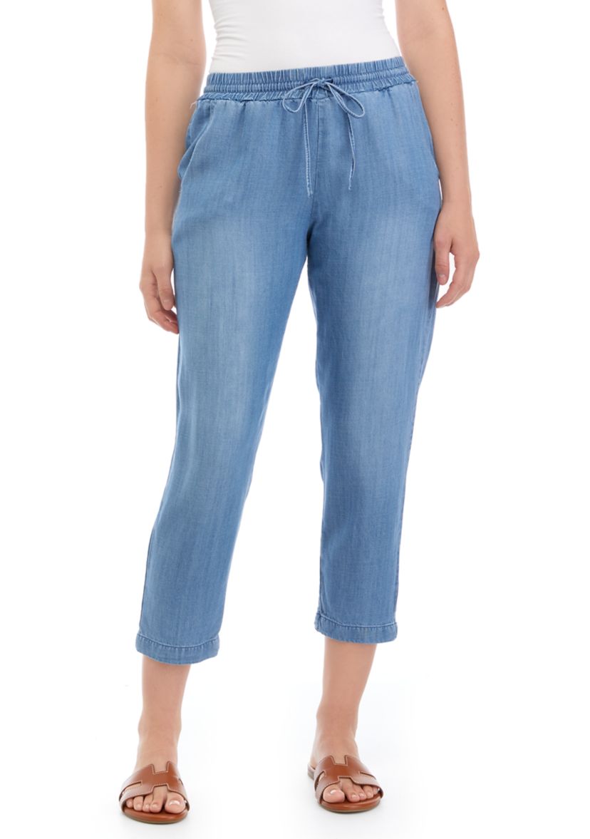 Womens Pull On Cropped Pants