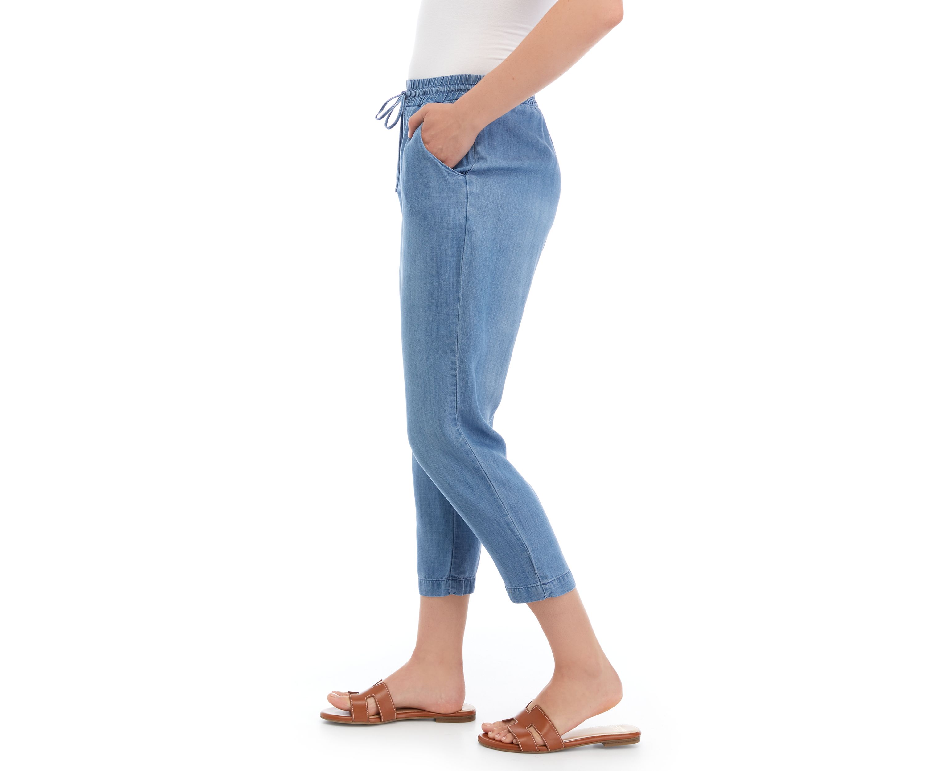Womens Pull On Cropped Pants