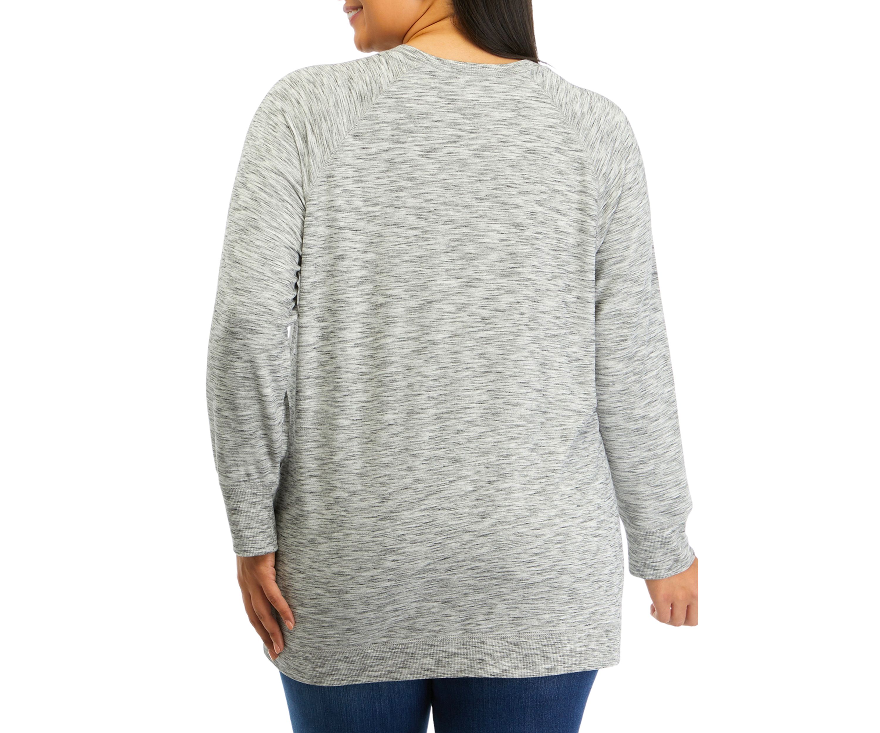Plus Size Asymmetricl French Terry Top