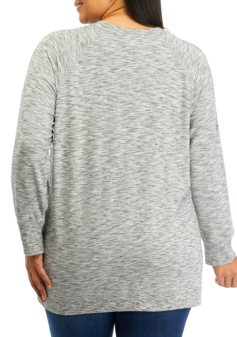 Plus Size Asymmetricl French Terry Top