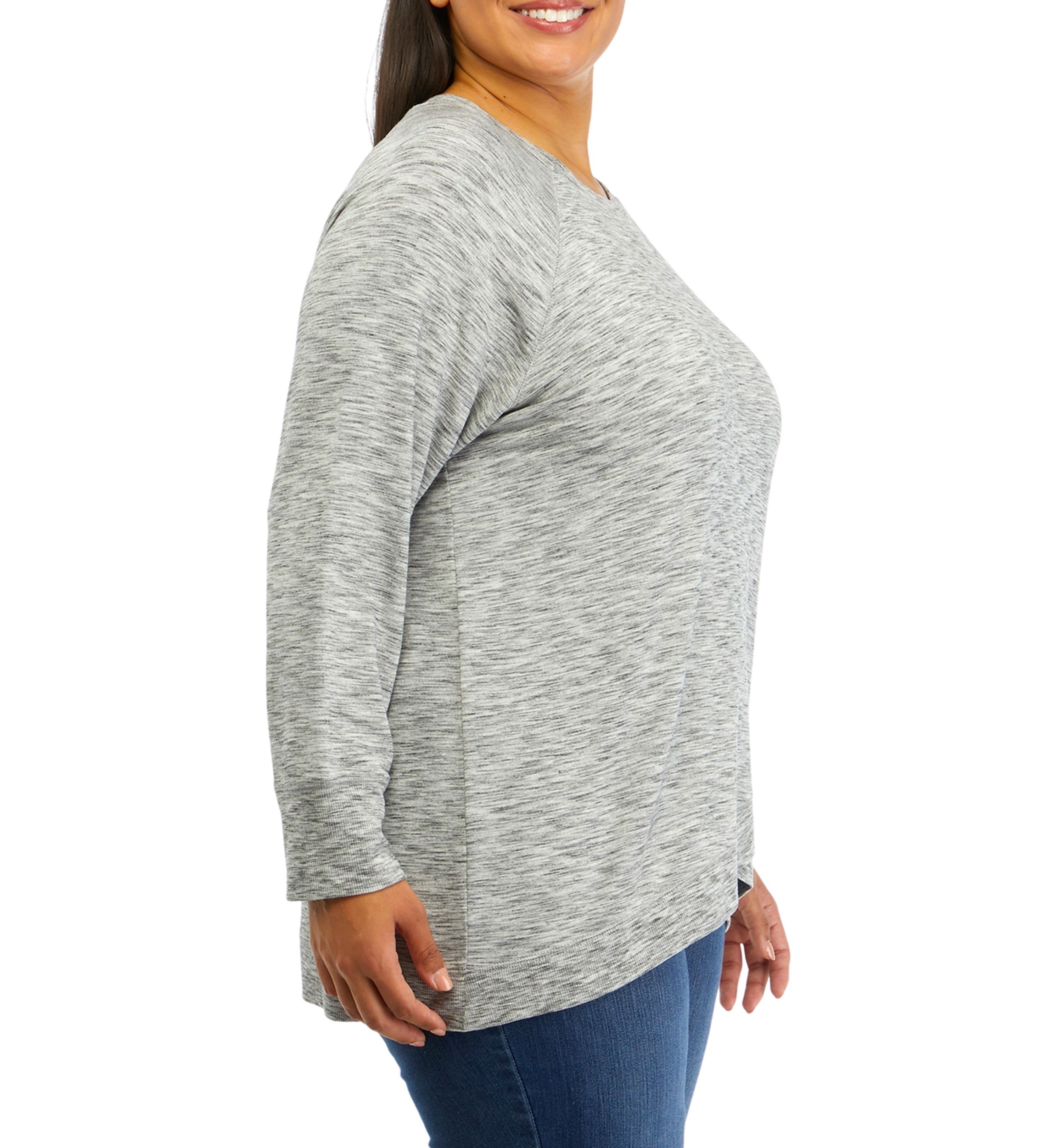 Plus Size Asymmetricl French Terry Top