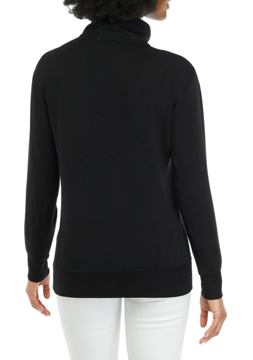 Womens Long Sleeve 1/4 Zip Sweatshirt