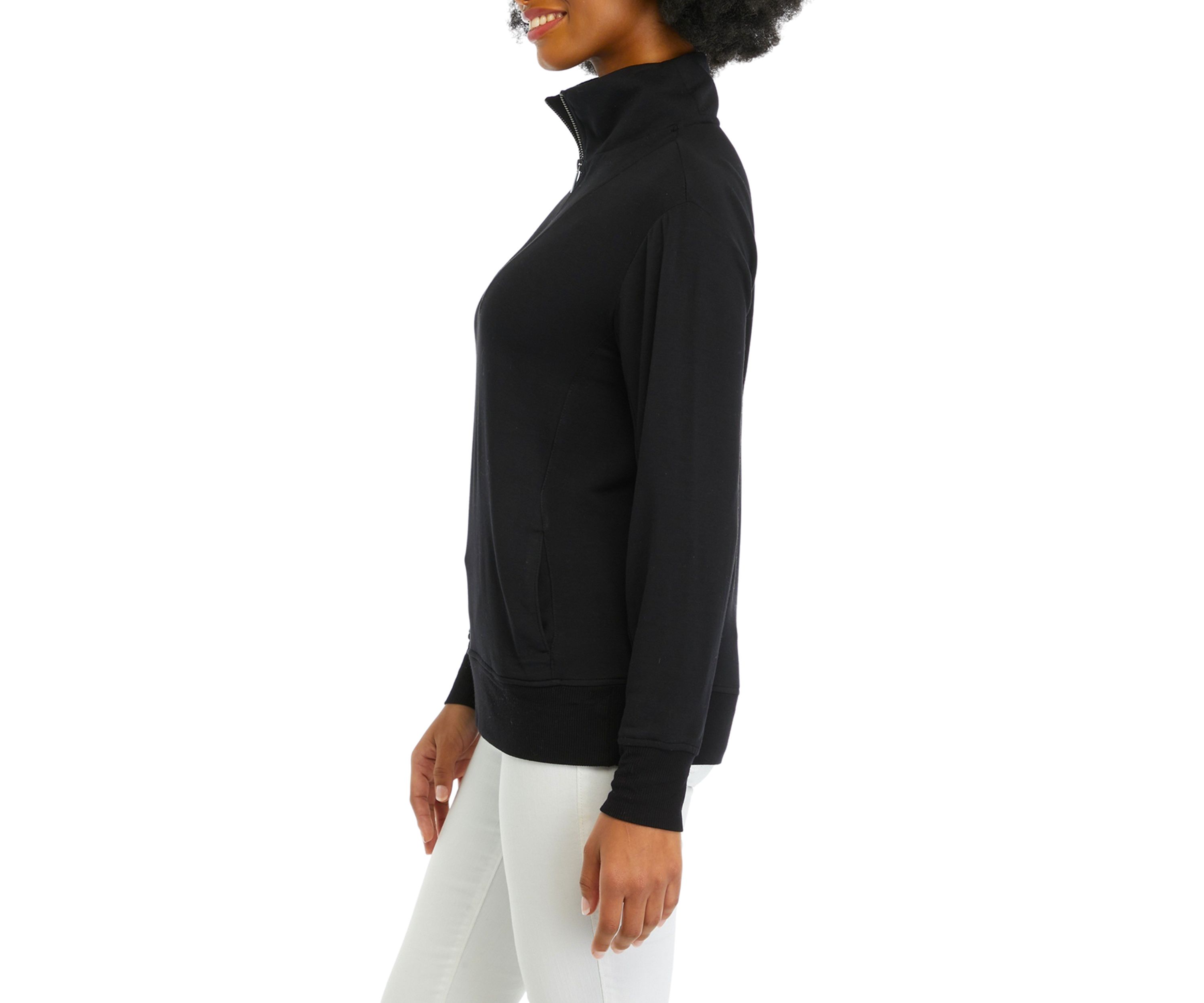 Womens Long Sleeve 1/4 Zip Sweatshirt