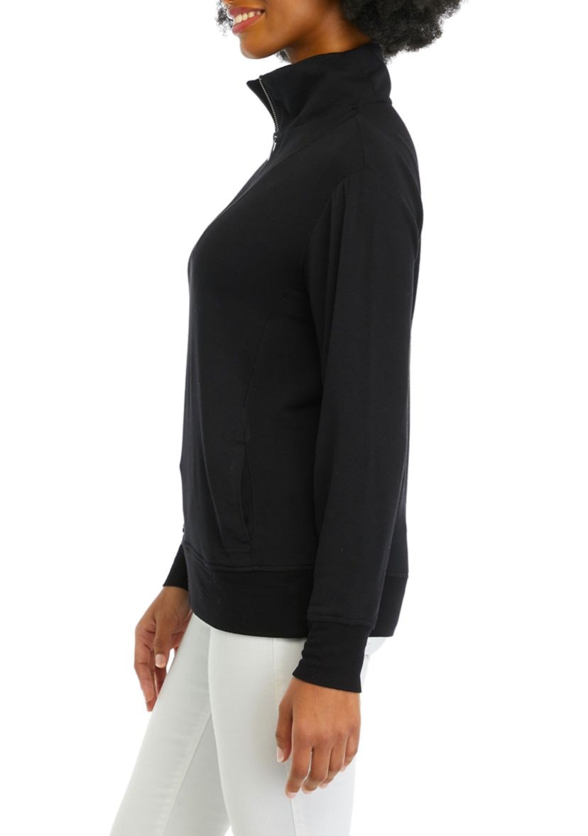 Womens Long Sleeve 1/4 Zip Sweatshirt