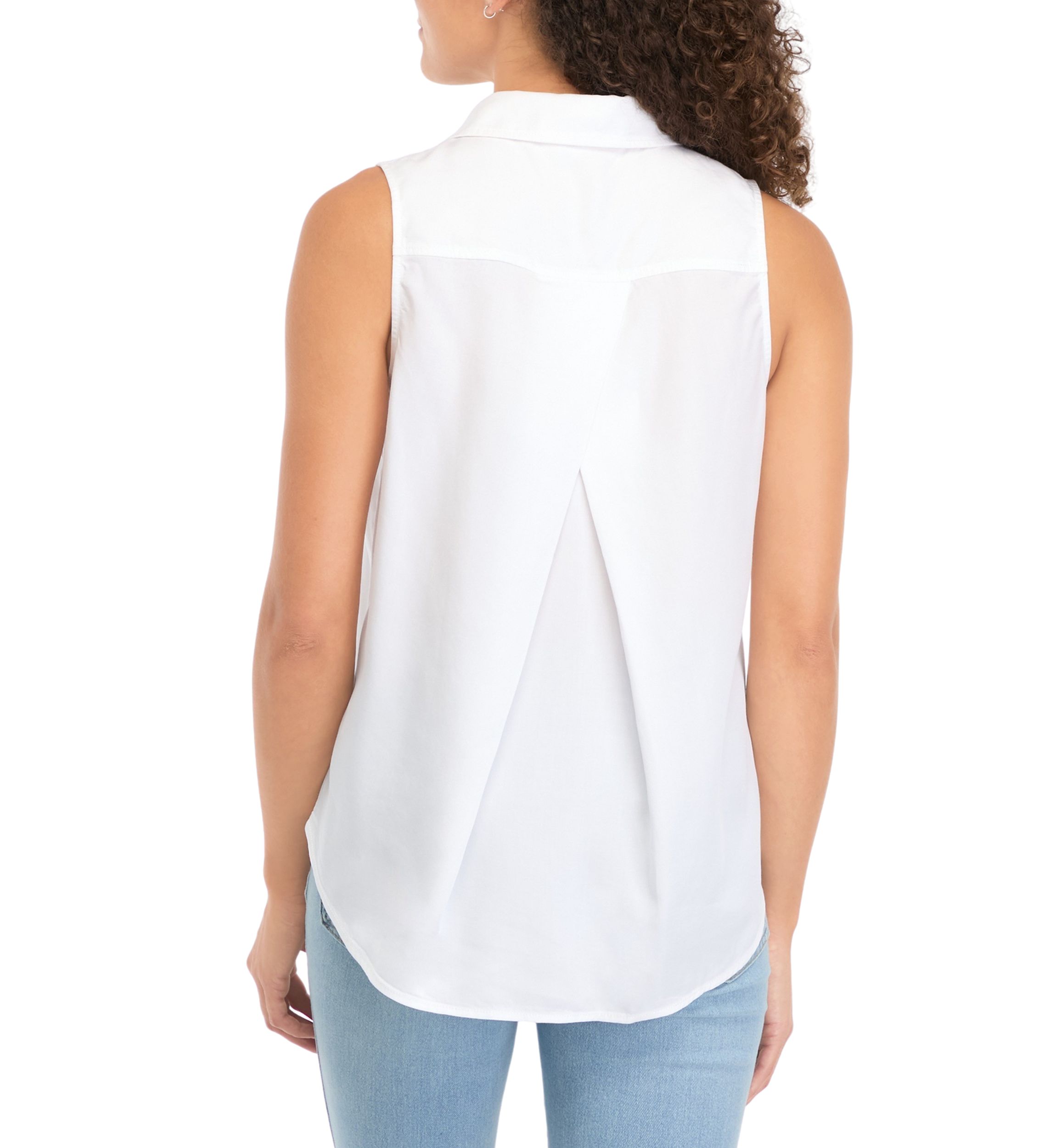 Petite Sleeveless Tencel Blouse