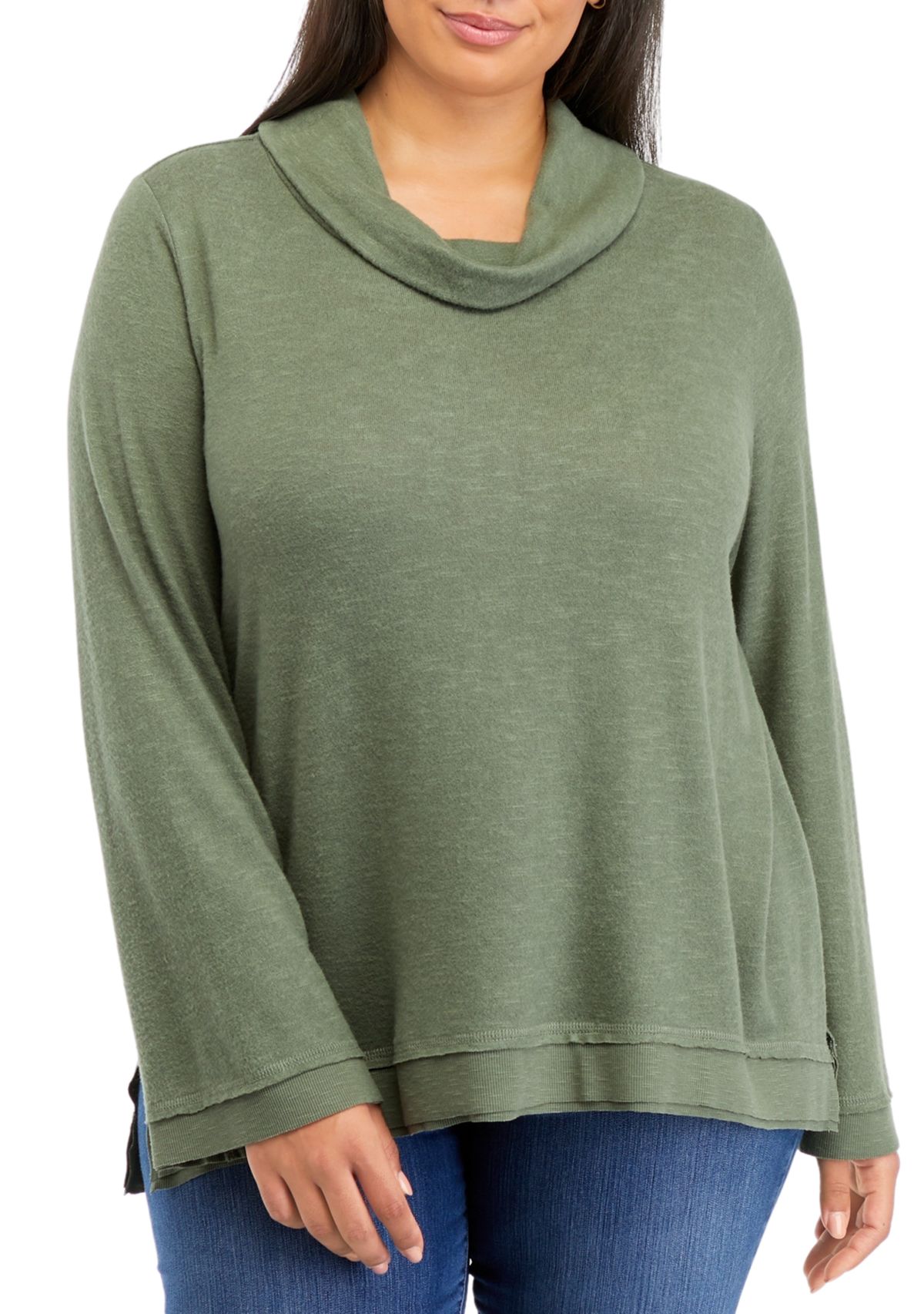 Plus Size High Low Hem Top