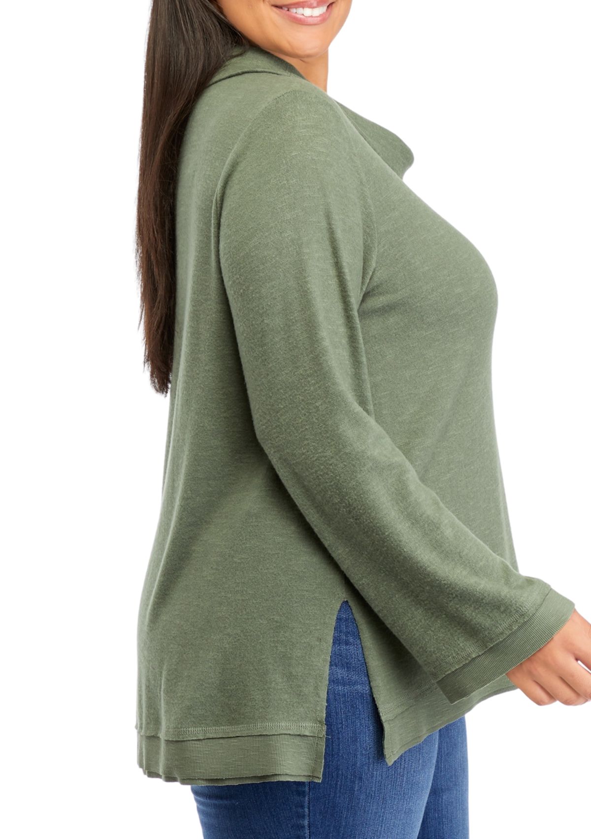 Plus Size High Low Hem Top