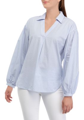 Women's Puff Sleeve Striped Shirt