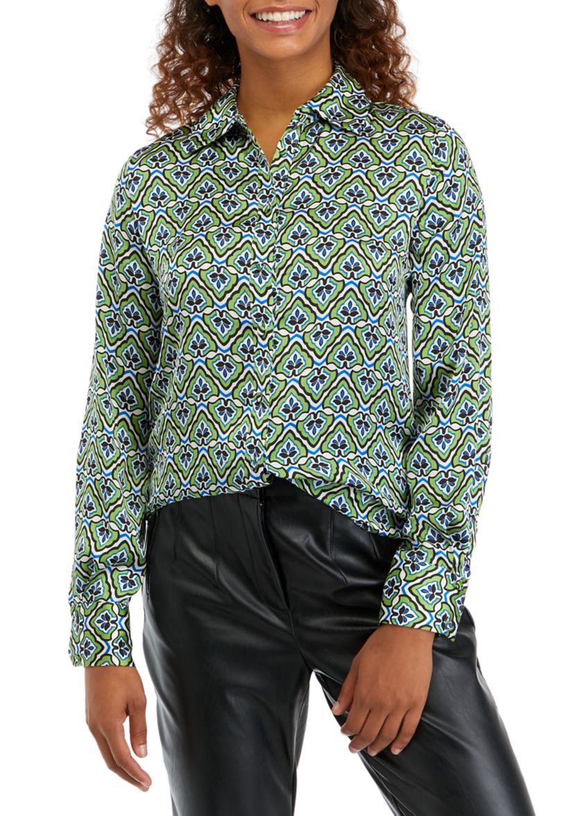 Womens Foulard Printed Blouse