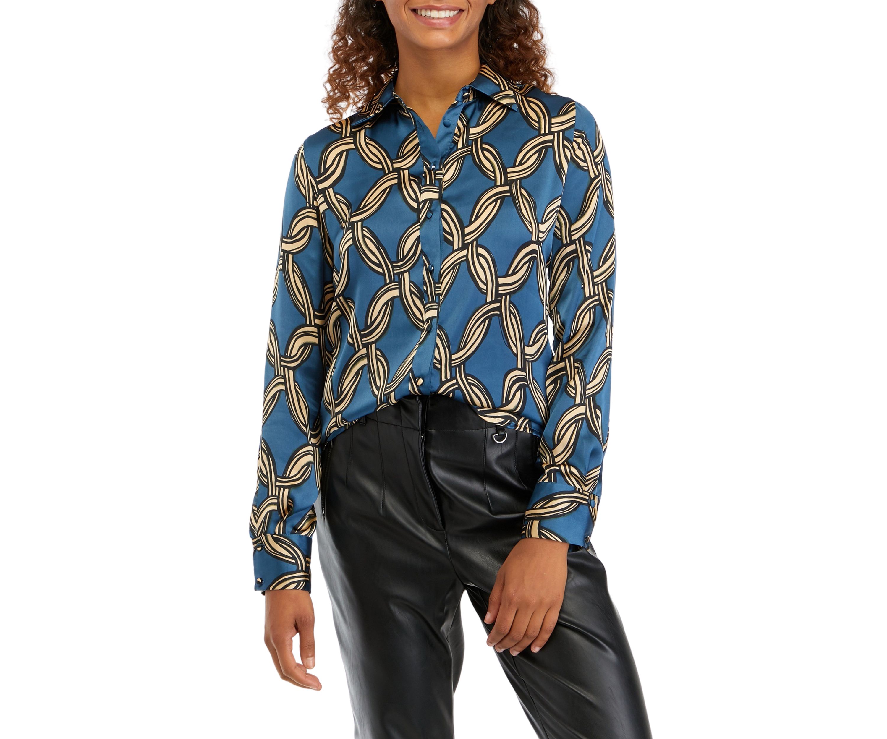Womens Chain Printed Blouse