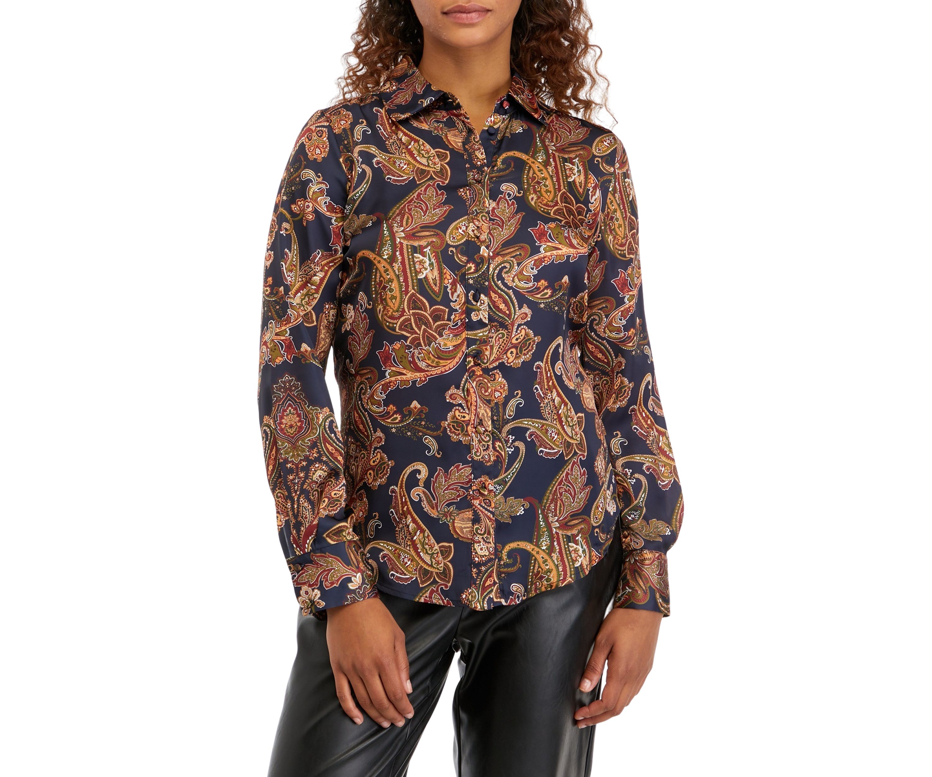 Womens Paisley Printed Blouse
