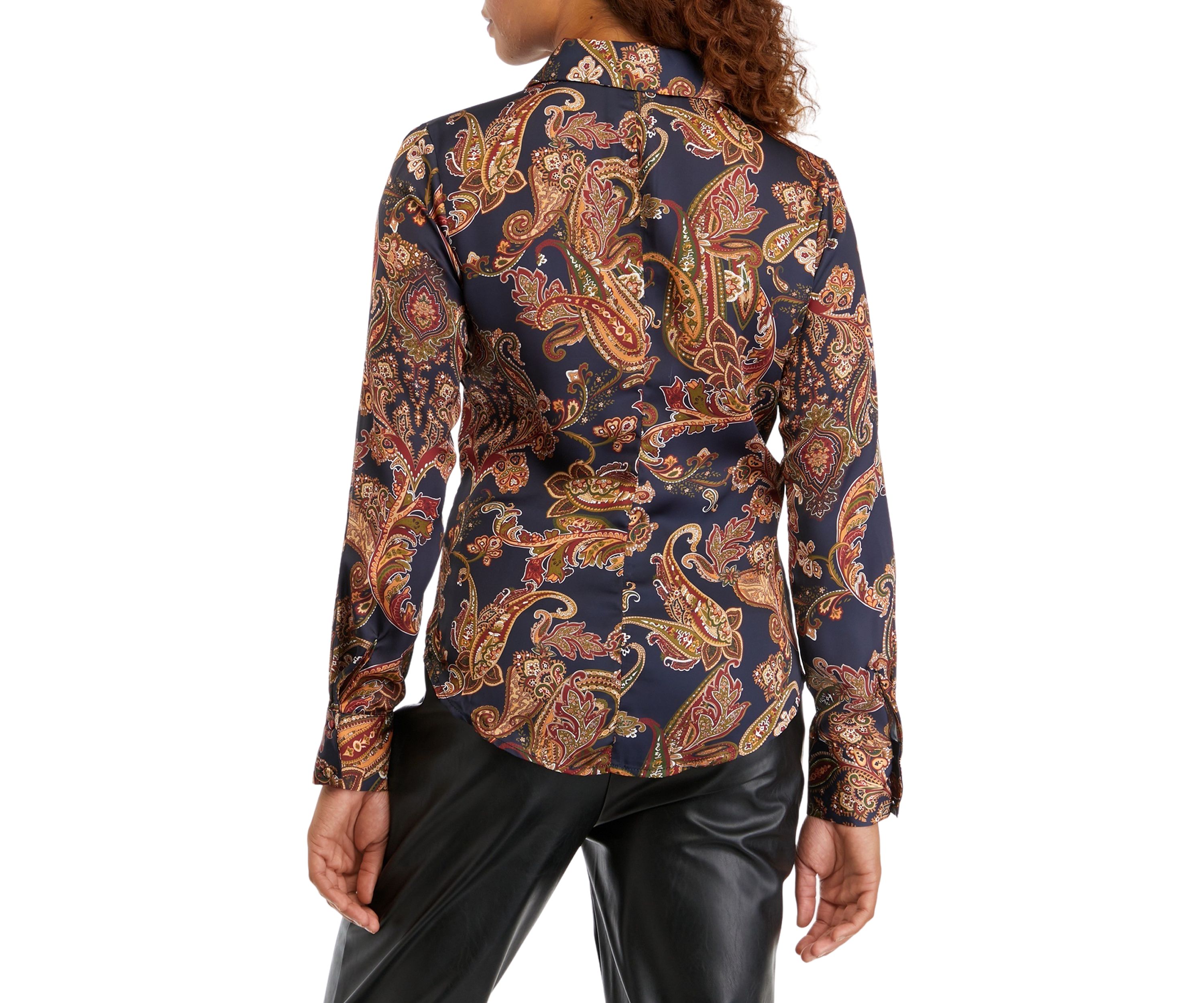 Womens Paisley Printed Blouse