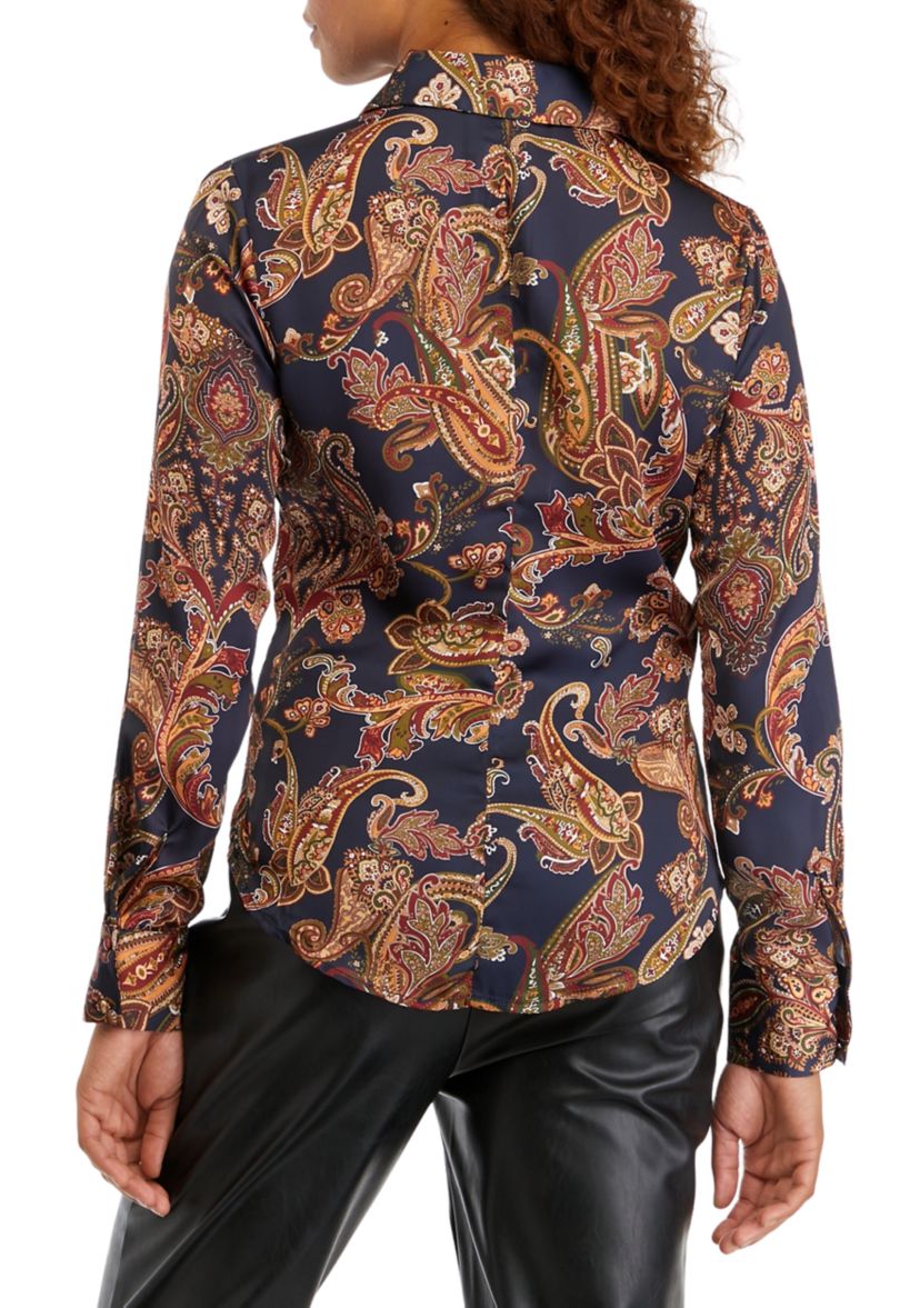 Womens Paisley Printed Blouse