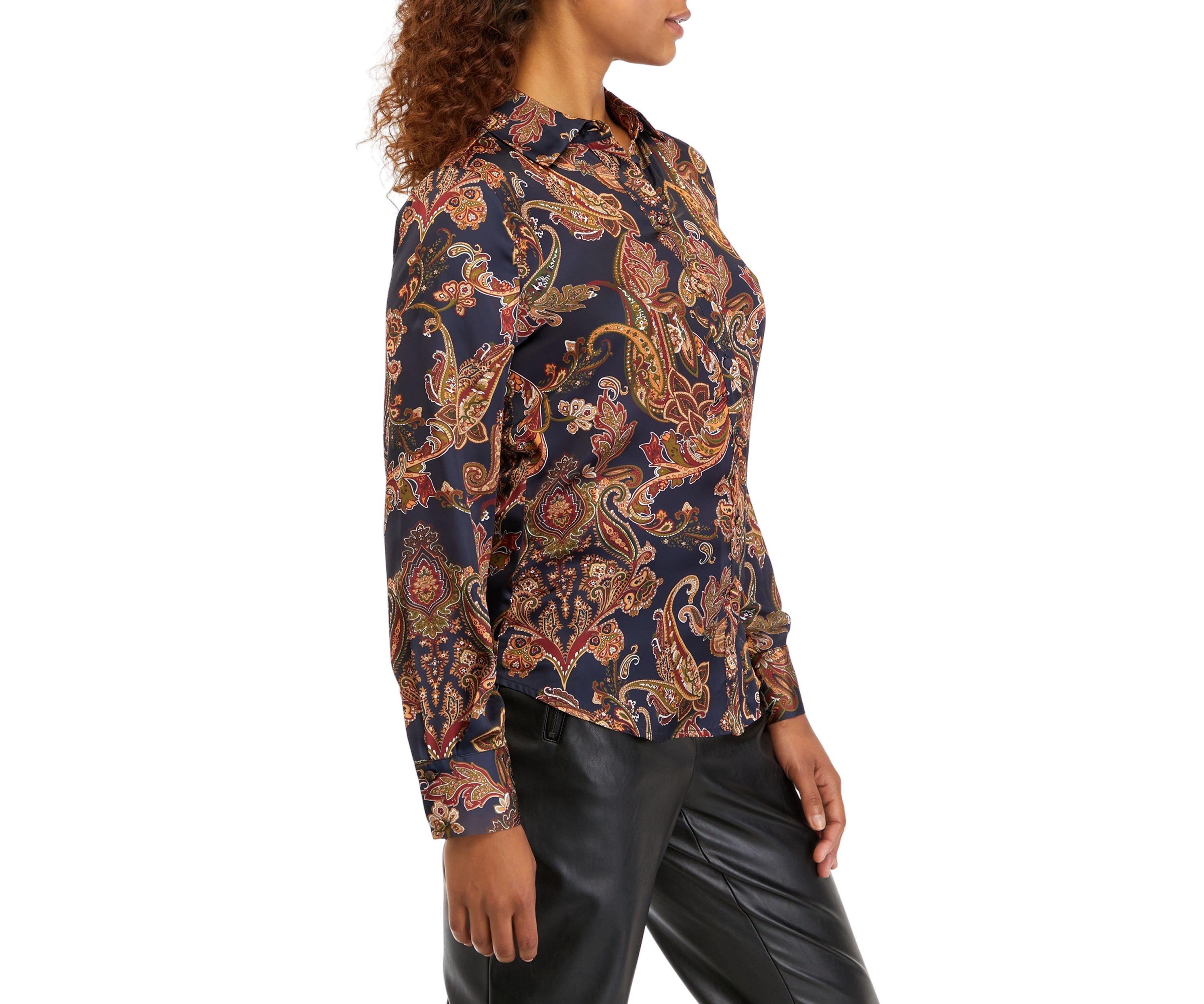 Womens Paisley Printed Blouse