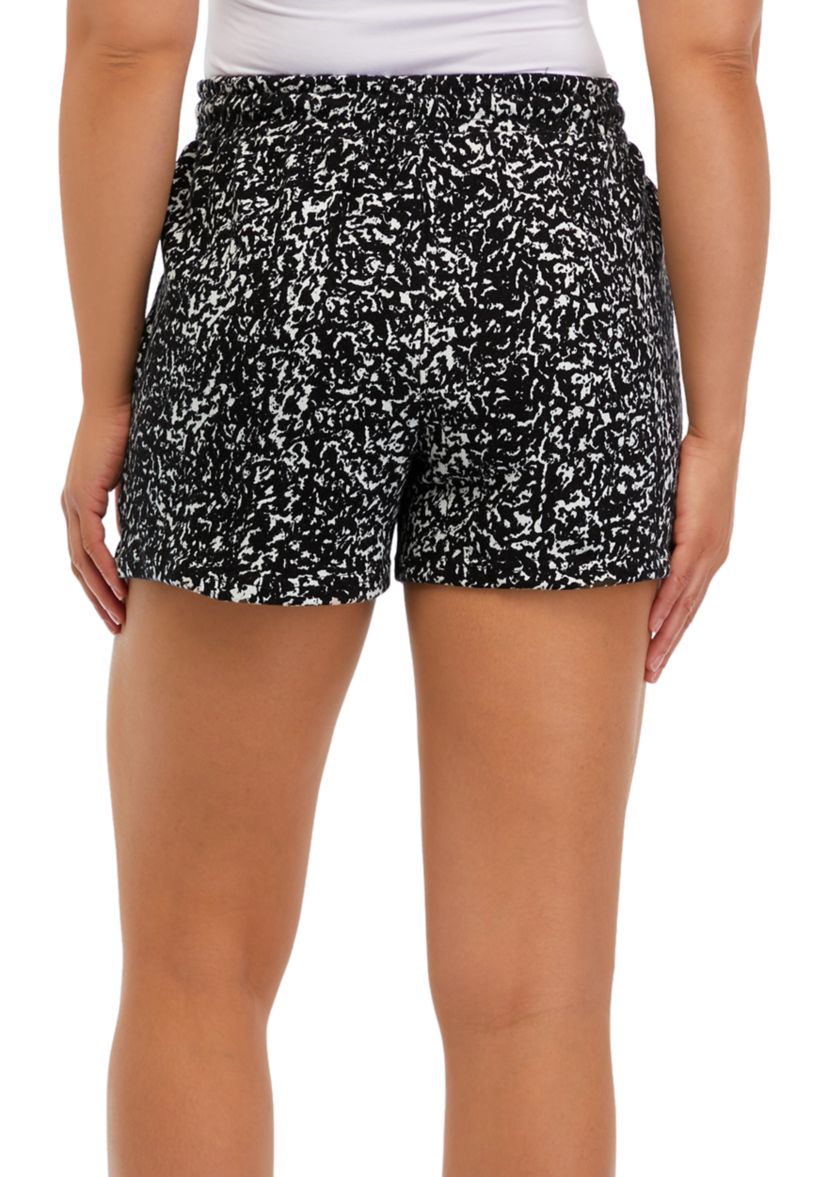 Womens Pull On Drawstring Printed Shorts