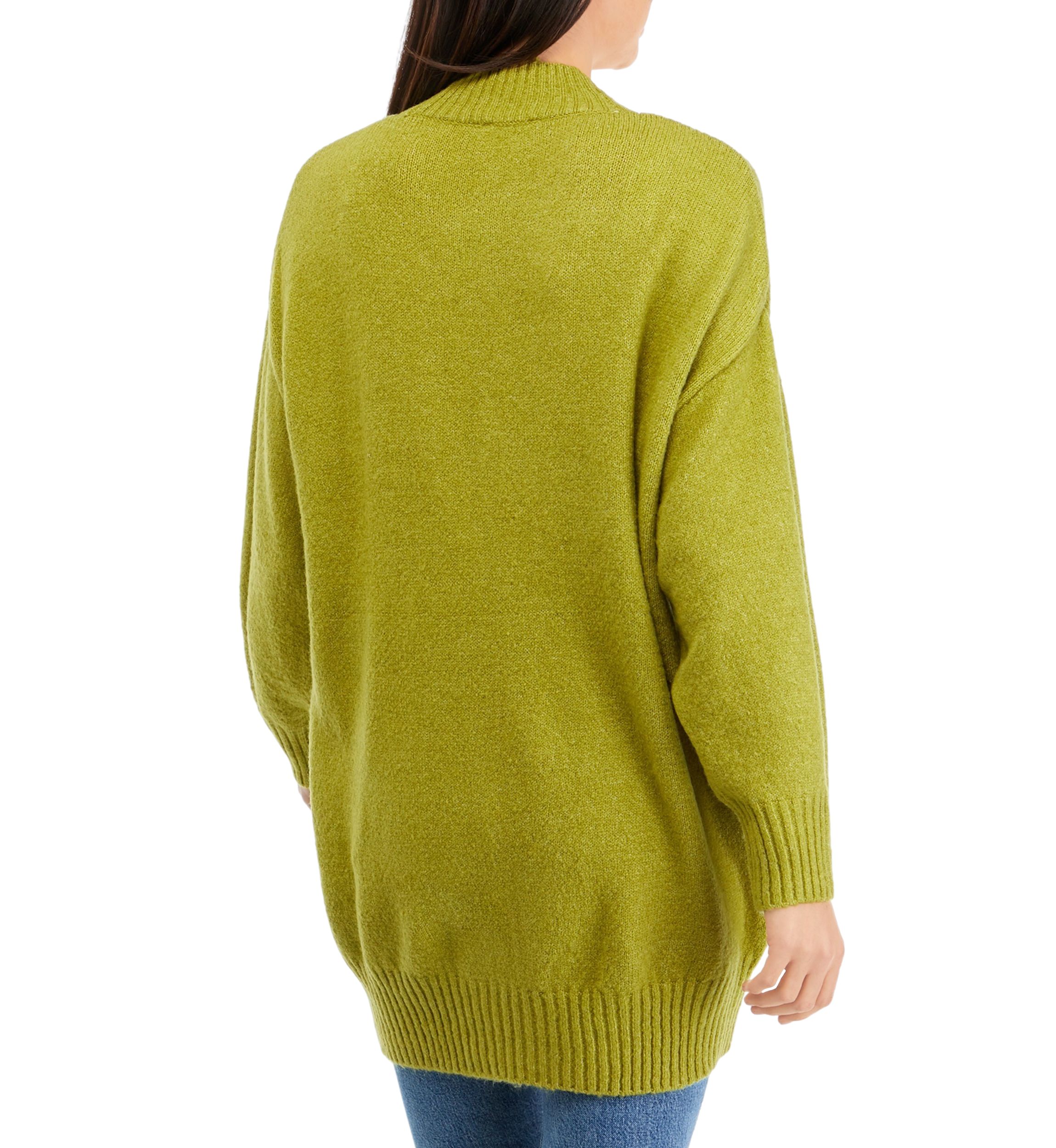 Womens V-Neck Button Front Boyfriend Cardigan 