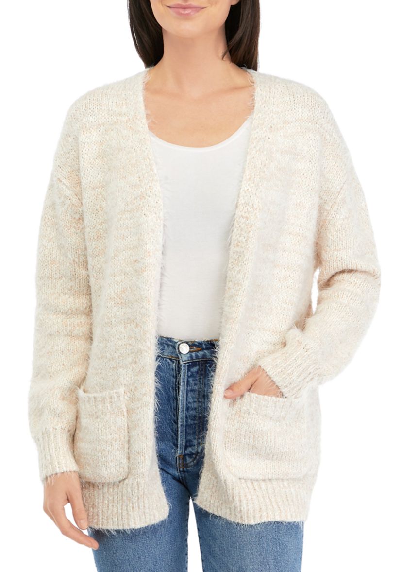 Womens Long Sleeve Pocket Front Cardigan