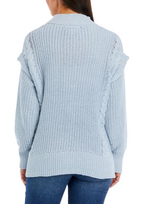 Women's Button Front Cable Knit Cardigan