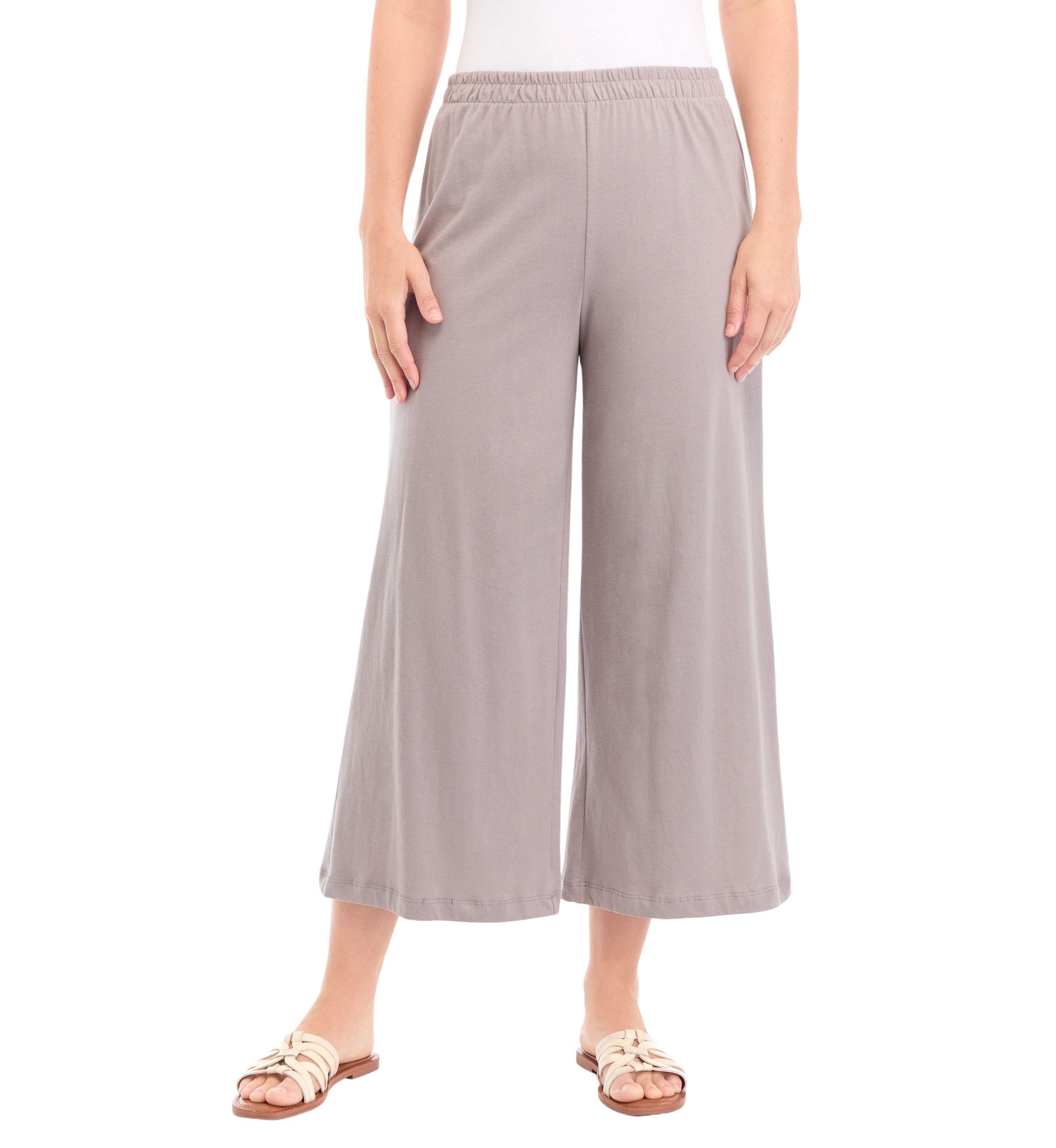 Womens Wide Leg Jersey Pants