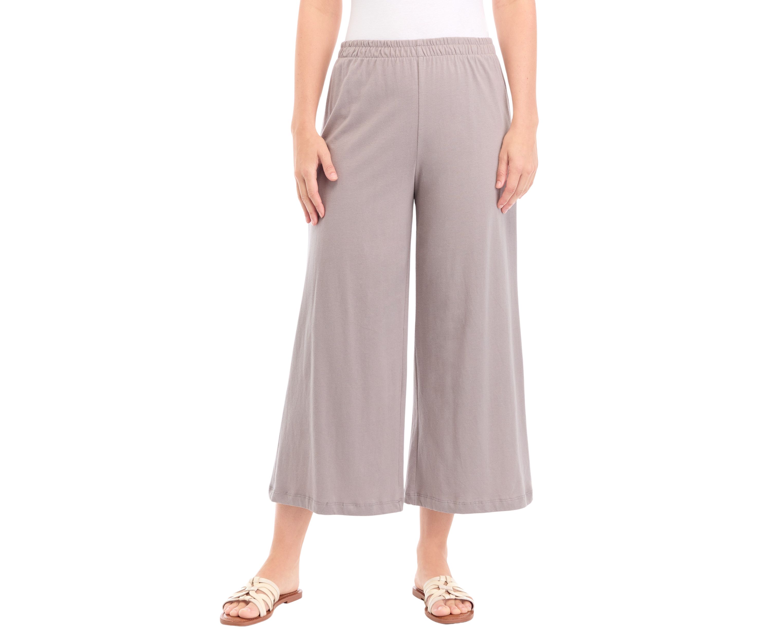 Womens Wide Leg Jersey Pants